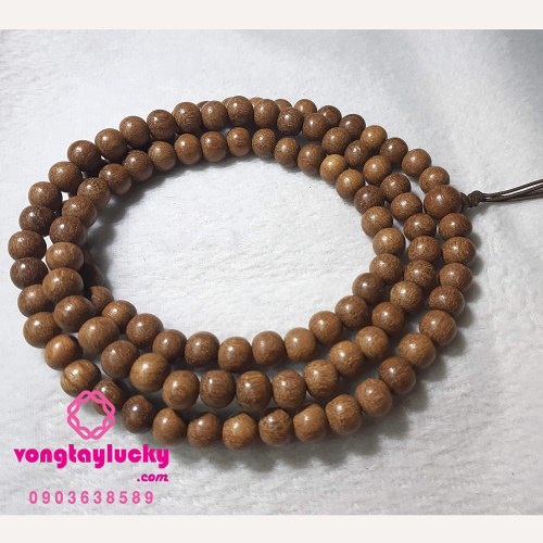 Chuỗi gỗ dâu rừng 108 hạt 10li niệm Phật