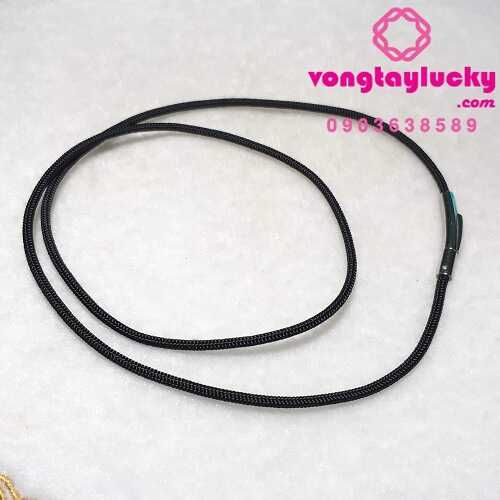 dây cổ vải dù Thái Lan, dây cổ, dây cổ khóa bấm inox Thái, dây đeo cổ inox Thái cao cấp, dây cổ màu đen, dây cổ đeo mặt đá