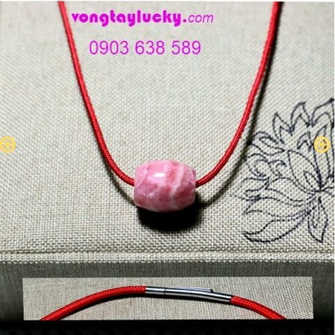 đá đào hoa đá Rhodochorosite, vòng tay mệnh hỏa, vòng tay tình yêu, vòng tay đá lu thống