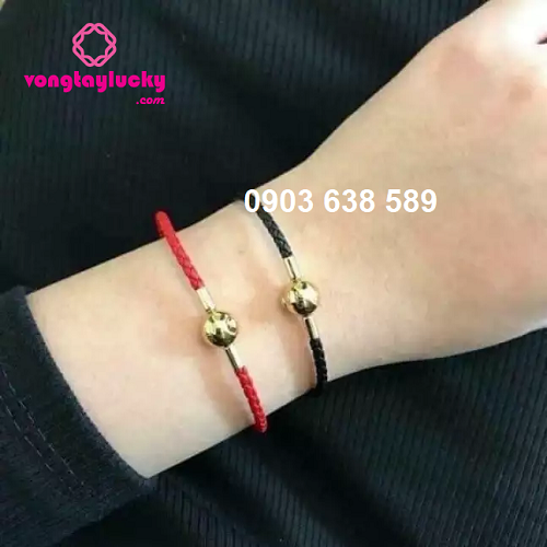 Vòng tay dây da khóa kiểu Thái xi vàng kiểu khóa tròn bấm mở dễ dàng 130K/cái