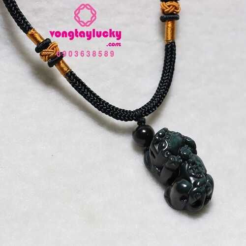tỳ hưu, dây cổ tỳ hưu đá núi lửa obsidian, công dụng của tỳ hưu, tỳ hưu tài lộc, tỳ hưu trừ tà, tỳ hưu đá núi lửa obsidian