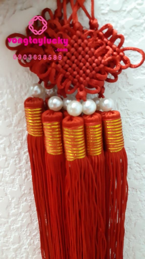 Nút thắt vô tận màu đỏ dài 40cm