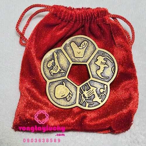 đồng xu hoa mai kim tiền, đồng xu hoa mai bỏ ví, đồng xu hoa mai phong thủy, đồng xu hoa mai, đồng xu hoa mai giữ lộc