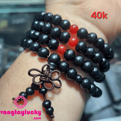 chuỗi 108 hạt, khuyến mãi, chuỗi quấn tay 4 vòng, chuỗi 6li 108 hạt, vòng gỗ