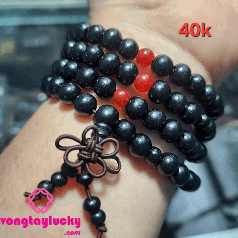 chuỗi 108 hạt, khuyến mãi, chuỗi quấn tay 4 vòng, chuỗi 6li 108 hạt, vòng gỗ