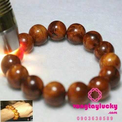 Vòng tay gỗ huyết long Nu 14li cho Nam