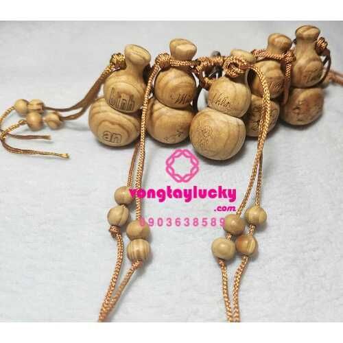 Móc khóa quả bầu thật hồ lô 12 con giáp may mắn