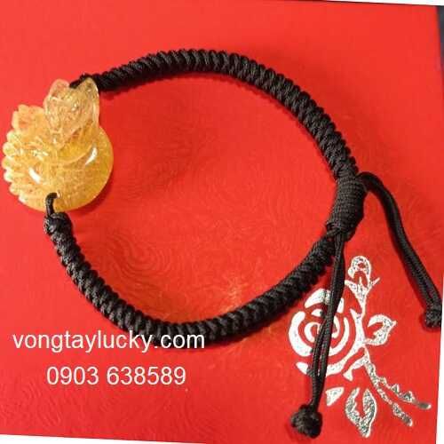 Vòng tay hồ ly thạch anh tóc vàng 5A cao cấp handmade