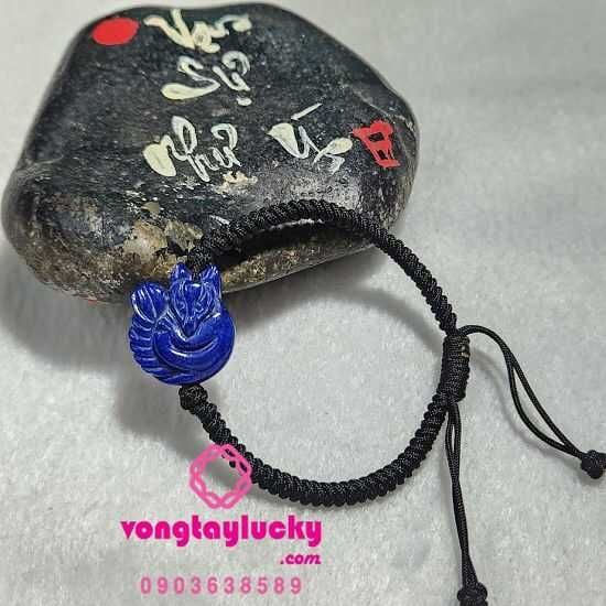 VÒNG TAY HỒ LY 9 ĐUÔI ĐÁ LAPIS XANH – TĂNG DUYÊN cho mệnh THỦY VÀ MỘC