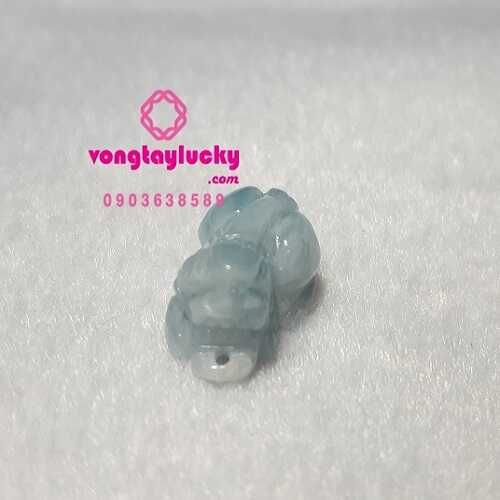 Tỳ hưu nhỏ đá Aquamarine thiên nhiên 1,2x1,8cm