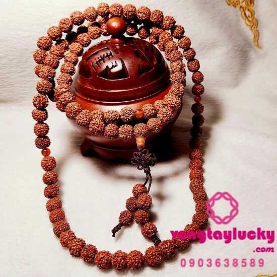 chuỗi bồ đề kim cang cao cấp, chuỗi bồ đề kim cang phong thủy,hạt Rudraksha, bồ đề kim cang 108 hạt