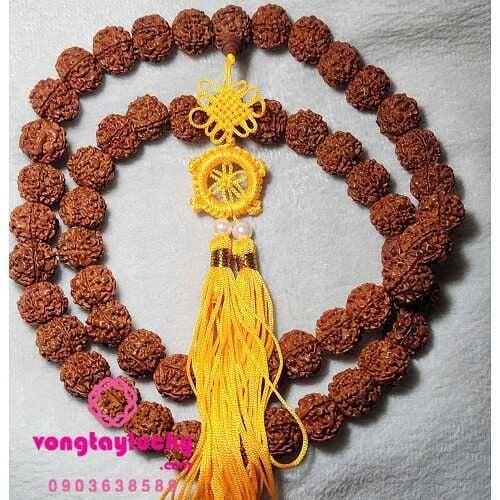 Vòng Rudraksha,chuỗi bồ đề mật tông, chuỗi bồ đề kim cang tự nhiên, chuỗi bồ đề kim cang 54 hạt, chuỗi bồ đề kim cang 5 múi