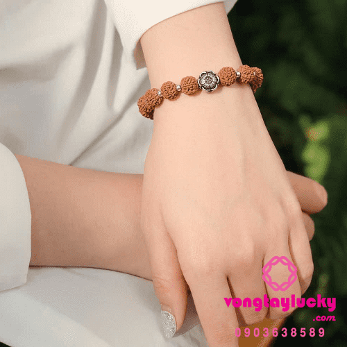 chuỗi bồ đề tự nhiên, chuỗi hạt bồ đề kim cang, chuỗi bồ đề phối hoa sen, vòng tay nữ, chuỗi bồ đề đeo tay