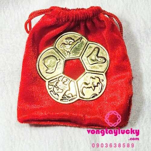 đồng xu hoa mai kim tiền, đồng xu hoa mai bỏ ví, đồng xu hoa mai phong thủy, đồng xu hoa mai, đồng xu hoa mai giữ lộc