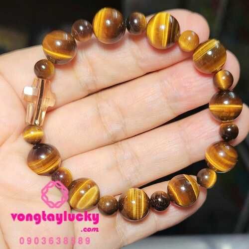 vòng tay công giáo, đá mắt hổ vàng nâu,vòng tay đá mắt hổ, chuỗi mân côi, trang sức công giáo,vongphongthuy, damathotựnhiên