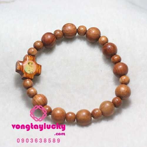 Chuỗi mân côi gỗ cẩm lai 8li