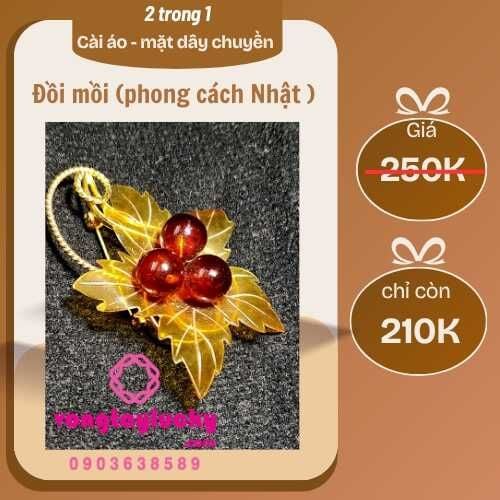 Cài áo Vintage chùm nho đồi mối (si Nhật) độc đáo mẫu 2
