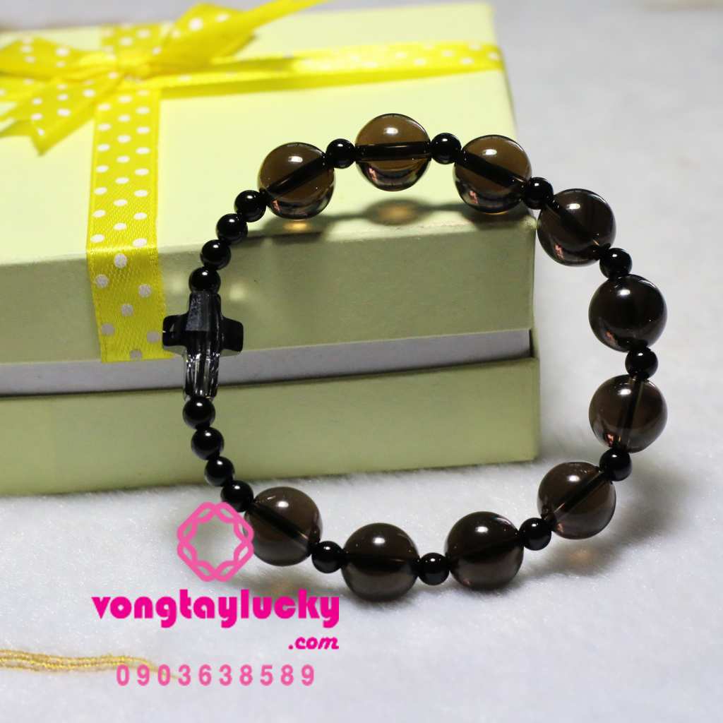 vòng tay công giáo, trang sức công giáo, chuỗi mân côi, vòng công giáo đá thạch anh, black friday