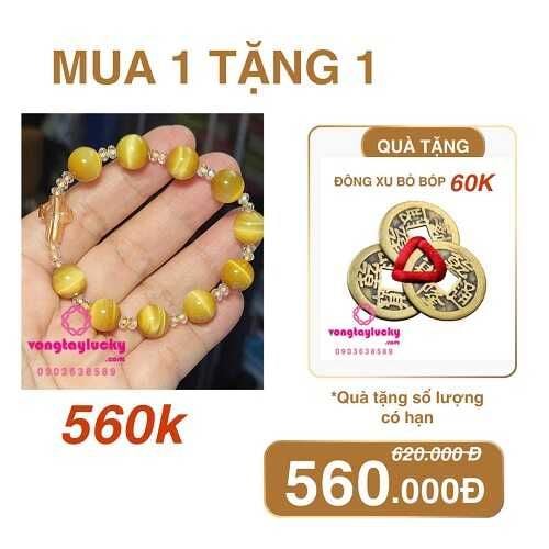 Chuỗi mân côi đá mắt hổ vàng 10li xỏ xen pha lê và thánh giá Áo