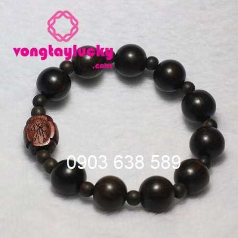 chuỗi mân côi gỗ mun, vòng tay công giáo, chuỗi mân côi 10 hạt