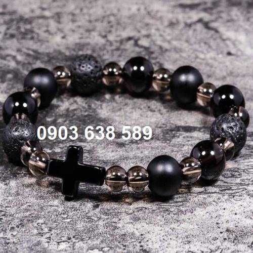 Chuỗi mân côi mệnh thủy 3 loại đá 10li và 12li