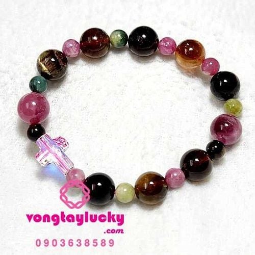 Chuỗi mân côi, vòng công giáo, chuỗi mân côi đá tourmaline, trang sức công giáo, vòng tay hộ mệnh, chuỗi mân côi 10 hạt, tràng hạt mân côi, kinh mân côi, tourmaline đá sắc, vòng tay nữ