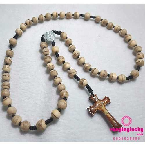 Chuỗi mân côi trầm dó đeo cổ