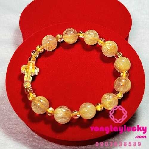 chuỗi mân côi,chuỗi mân côi đá thạch anh, chuỗi mân côi mệnh kim, chuỗi mân côi thạch anh tóc vàng, vòng tay mệnh kim