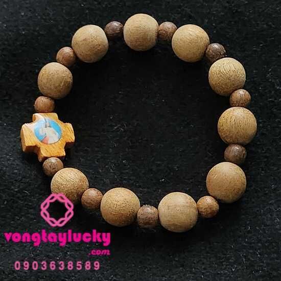 Chuỗi mân côi gỗ xá xị 12li đẹp