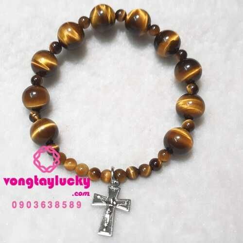 vòng tay đá mắt hổ, vòng tay công giáo, chuỗi mân côi, trang sức công giáo, vongphongthuy,vòng tay nam nữ, tràng hạt mân côi