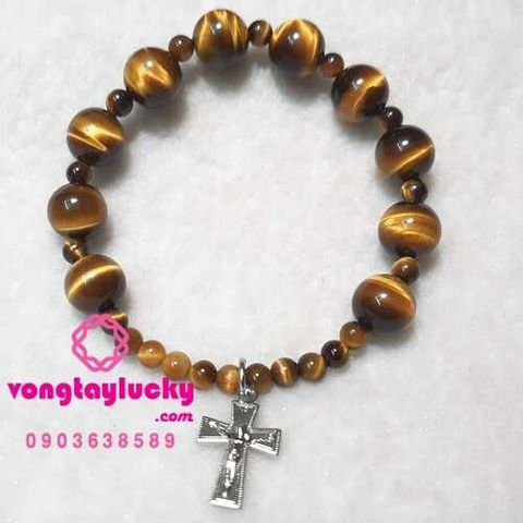 vòng tay đá mắt hổ, vòng tay công giáo, chuỗi mân côi, trang sức công giáo, vongphongthuy,vòng tay nam nữ, tràng hạt mân côi