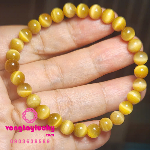 vòng tay đá mắt hổ vàng, đá mắt hổ cao cấp, vòng tay đá mắt hổ tự nhiên, vòng tay đá phong thủy, vòng tay mệnh kim