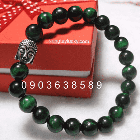 vòng tay đá mắt hổ xanh lục, vòng tay phong thủy, vòng tay mệnh mộc, vòng tay mệnh hỏa