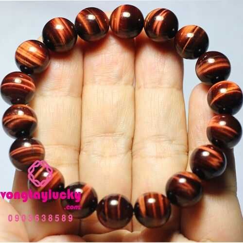 Vòng tay đá mắt hổ nâu đỏ từ 10li Vip 100% tự nhiên Vip 5A