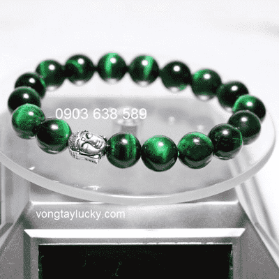 vòng tay đá mắt hổ xanh lục, vòng tay phong thủy, vòng tay mệnh mộc, vòng tay mệnh hỏa