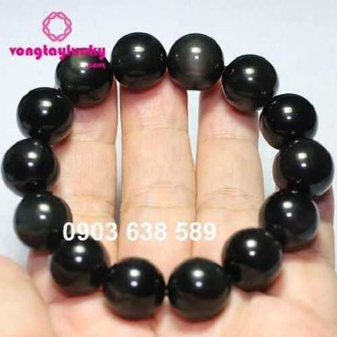vòng tay phong thủy, vòng tay đá núi lửa obsidian, vòng tay may mắn, đá obsidian, vòng tay mệnh thủy, vòng tay mệnh mộc