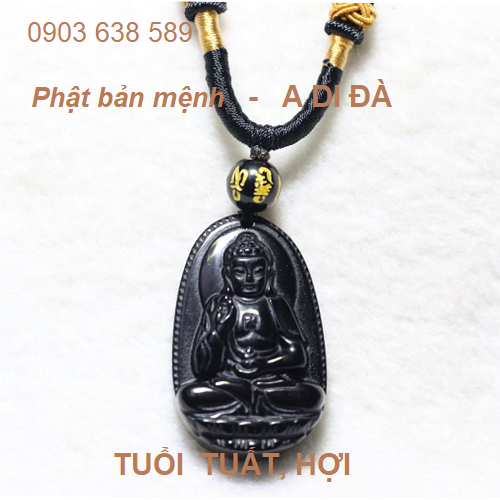 Mặt Phật A Di Đà đá đen