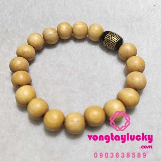 Vòng tay phong thủy gỗ Quỷ kiến sầu 10li hay 12li kết hộp hồ lô đá lu thống khắc Bát Nhã tâm kinh
