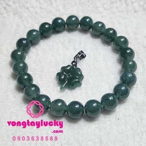 cẩm thạch ngọc lam, vòng tay đá lamngoc, vòng tay mệnh mộc, vòng tay mệnh hỏa, vòng tay phong thủy, cỏ 4 lá