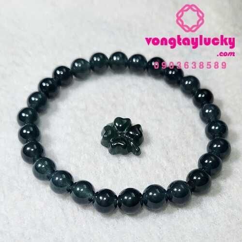 cẩm thạch lam ngọc, vòng đá cẩm thạch lam ngoc, mặt dây chuyền cỏ 4 lá, cẩm thạch lam ngọc hợp mệnh gì, setquatangco4la