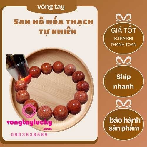 đá san hô đỏ tự nhiên,vòng tay trừ tà, vòng tay phong thủy