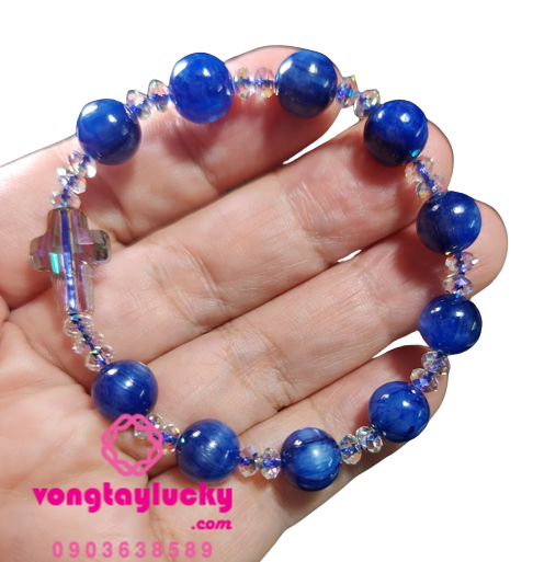 vòng công giáo, tràng hạt mân côi, vòng tay nữ, vòng tay mệnh thủy, trang sức công giáo, chuỗi mân côi đá sapphier