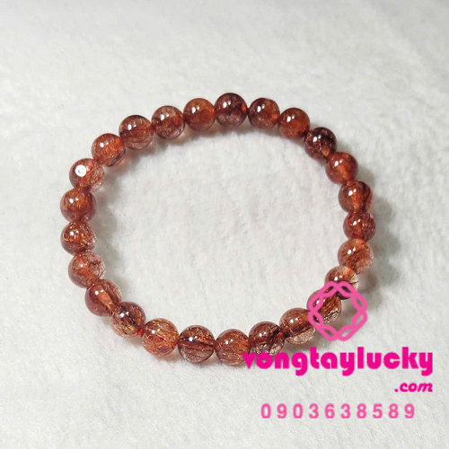 vòng tay đá thạch anh, thạch anh tóc đỏ, vòng tay mệnh hỏa, vòng tay tài lộc, vòng tay phong thủy, vòng tay hợp mệnh