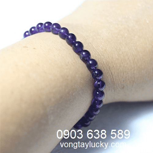 Vòng tay đá thạch anh tím brazil 6li đậm Vip