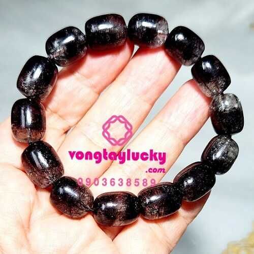 Vòng thạch anh tóc đen lu thống 12 li cao cấp Vip 7A
