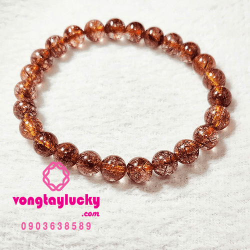 vòng tay đá thạch anh, thạch anh tóc đỏ, vòng tay mệnh hỏa, vòng tay tài lộc, vòng tay phong thủy, vòng tay hợp mệnh
