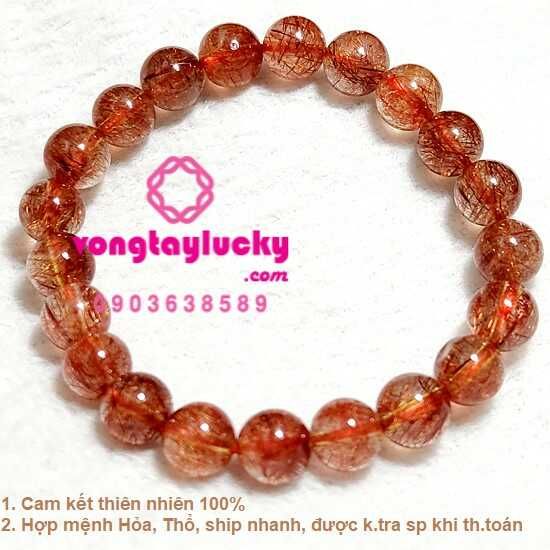 vòng tay đá thạch anh thạch anh tóc đỏ vòng tay mệnh hỏa vòng tay tài lộc vòng tay phong thủy vòng tay hợp mệnh