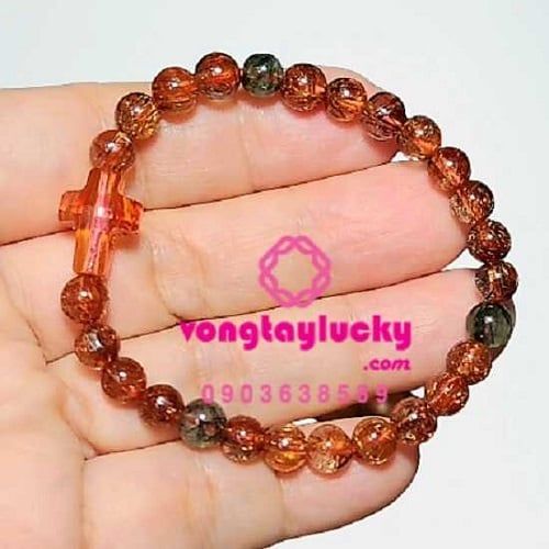 vòng tay nữ, vòng tay công giáo, vòng tay đá thạch anh, thạch anh tóc tam tài, vòng tay phong thủy