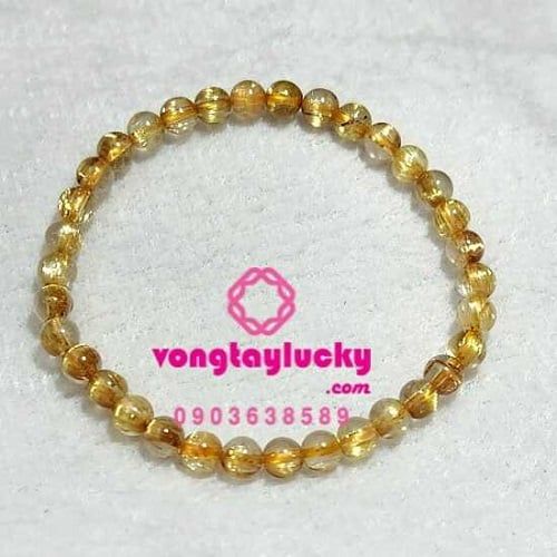 vòng tay thạch anh tóc vàng, vòng tay phong thủy, vòng tay mệnh kim, vòng tay nữ