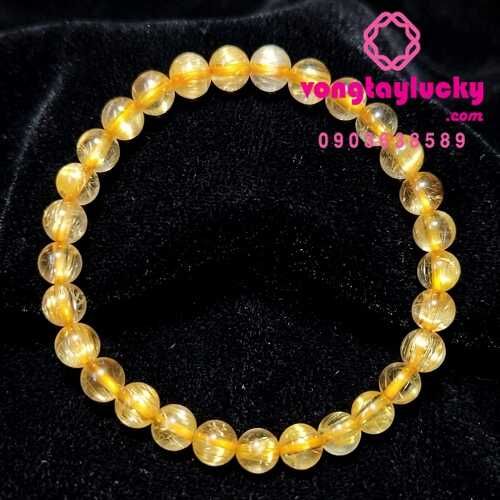 vòng tay thạch anh tóc vàng, vòng tay phong thủy, vòng tay mệnh kim, vòng tay nữ